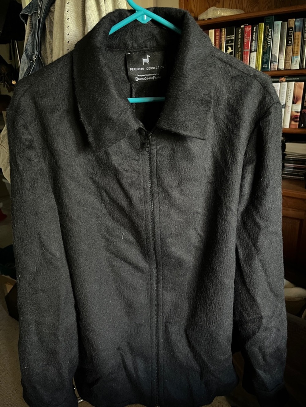 Peruvian Connection Black Lightweight Full-Zip Jacket
